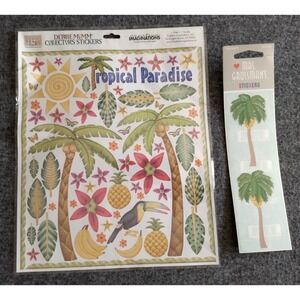 Mrs Grossman's & Debbie Mumm Scrapbooking Stickers Tropical Palm Trees Lot/2 NEW